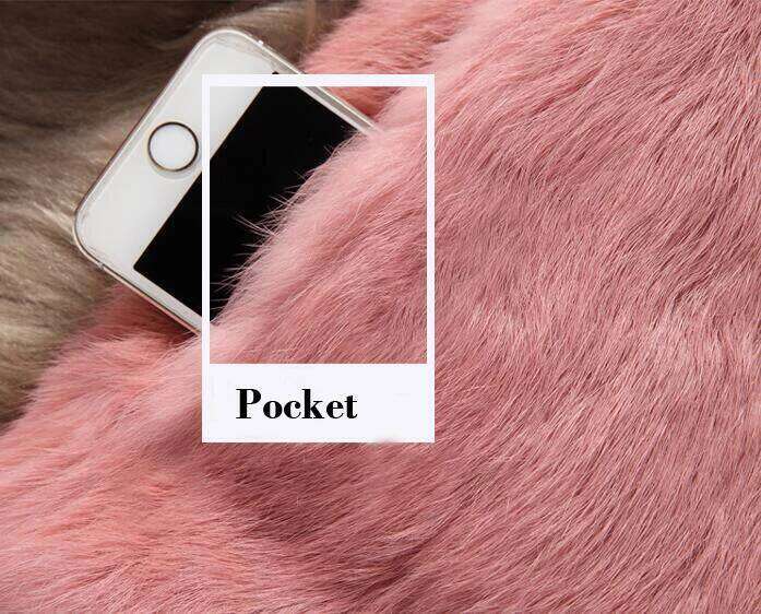 Winter Shinny Decorate Full Pelt Real Rabbit Fur Coat Natural Drop Shipping Jacket Factory Customize Color Big Size Wsr194