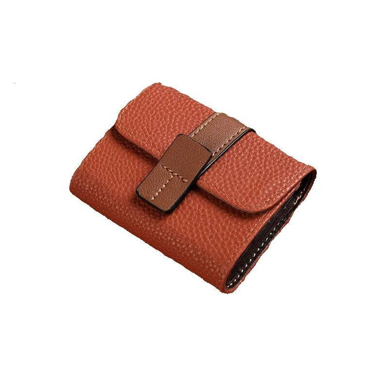 Free Shipping 2025 New Designer Bag Card Holder For Women Vintage Color-block Simple Buckle New Accordion Multi-card Slot Bank Card Holder Coin Purse 