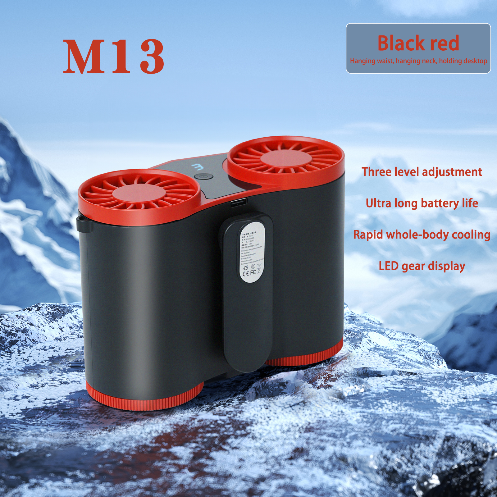 Portable handheld home mini outdoor m13 waist-mounted fan