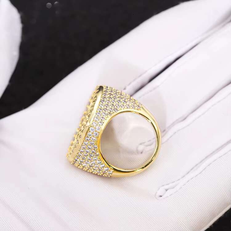 Fashion Men Women Cuban Ring 925 Solid Silver D White Baguette Moissanite Heart Ring Hip Hop Cuban Ring Fine Jewelry