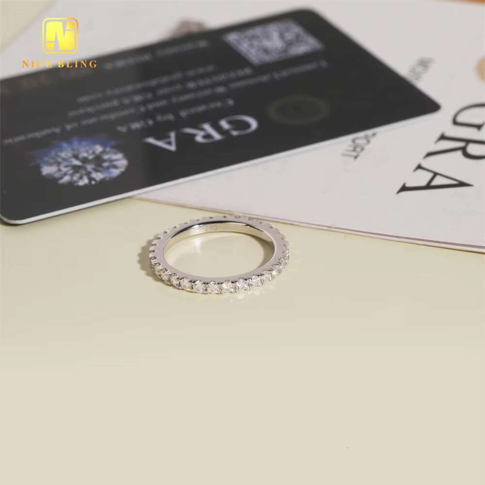 2mm Band Ring Stack Rings 925 Silver Diamond Daily Jewelry Fashion Engagement Jewelry for Women Infinity Ring