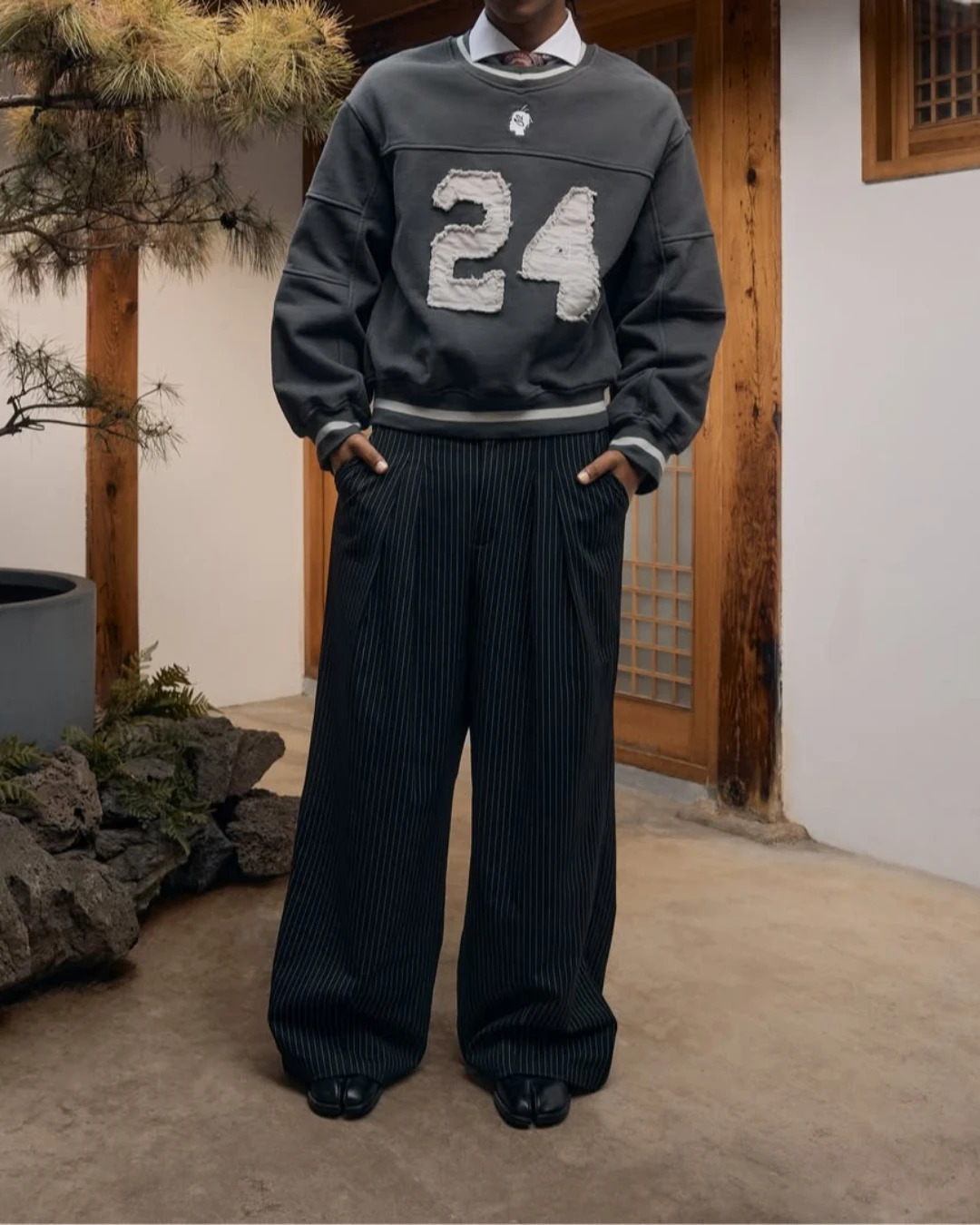 Y2K Streetwear Mens Top Gothic Punk Digital Appliance Round Neck Sweatshirt Hip Hop Retro Trendy Casual Sportswear 250618