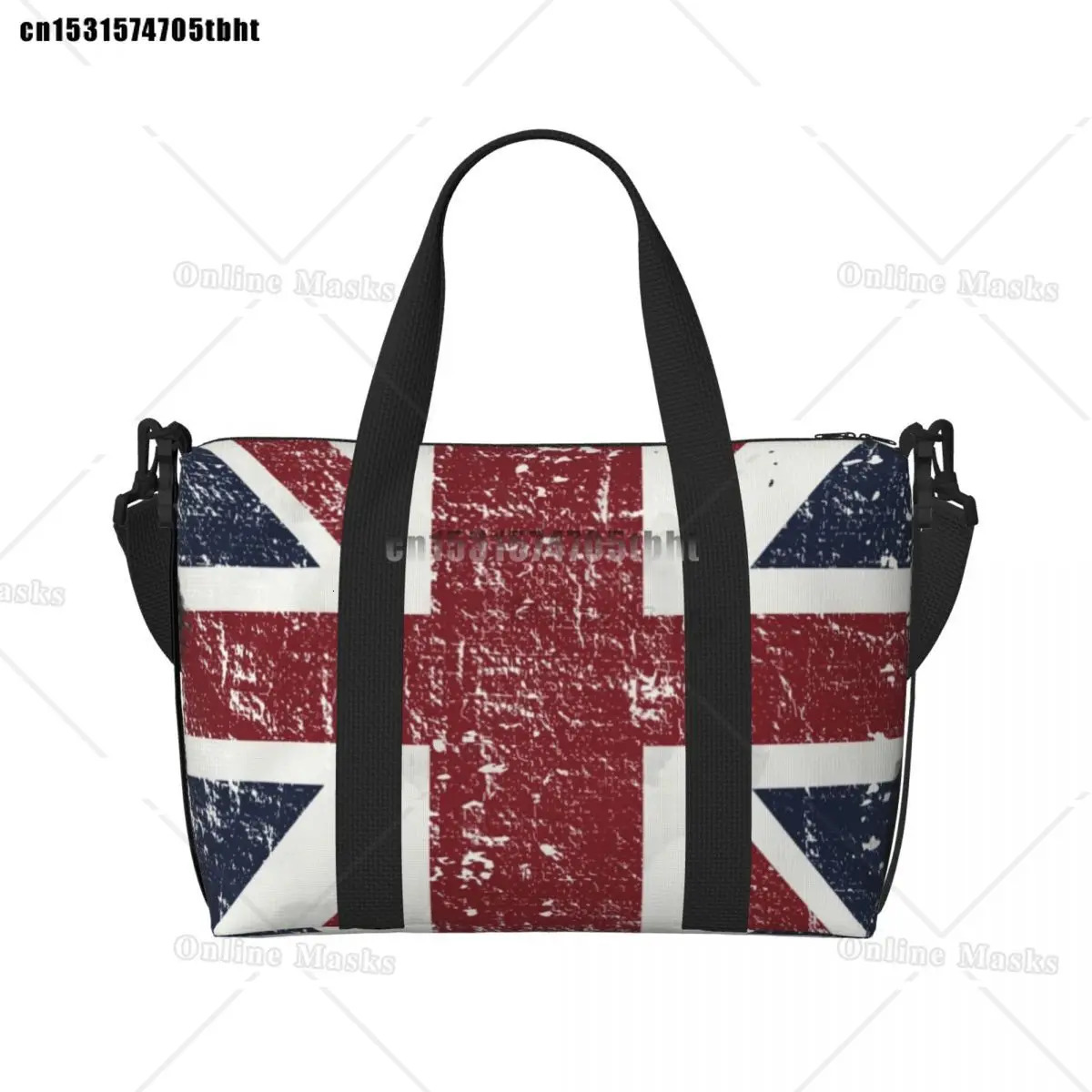 Union Jack Flag Of The UK Tote Bag Women Big Capacity Gym Beach Travel Bags 250624