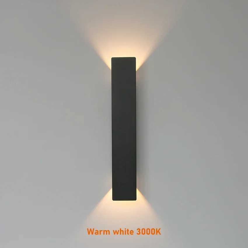 Outdoor Waterproof Wall Lamp Modern LED Lamp Black White Aluminum Up Lower Light Wall Lamps Waterproof IP65 110V 220V Fixtures XJ250624
