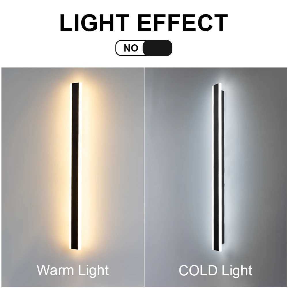 Outdoor Indoor LED Wall Lamp Door Long LED Wall Light Waterproof Porch Wall Lighting IP 65 Garden Lights 220V/110V Home LampsXJ250624