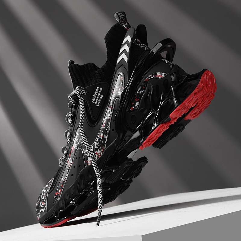 2304-New Autumn Sneakers, Multifunctional Shock-absorbing Running Shoes, Breathable and Non-slip in Summer, Plus Size Blade Outsole High-Top Trend Sne