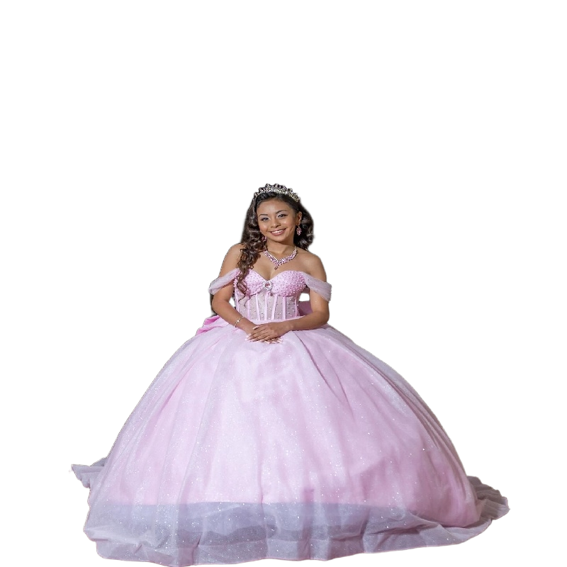 Elegant Pink Quinceanera Dress 2025 Shiny Beaded Ball Gown Vestido De Debutante 15 anos Quinceaneras Princess Birthay Sweet 16 Dress robes de soiree