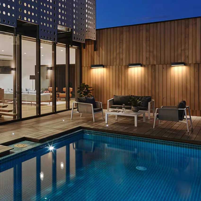 12W 18W 30W LED Wall Lamp Outdoor Waterproof Strip Wall Lights Porch Sign Lighting Courtyard Garden Decor Light Fixture Aluminum XJ250624