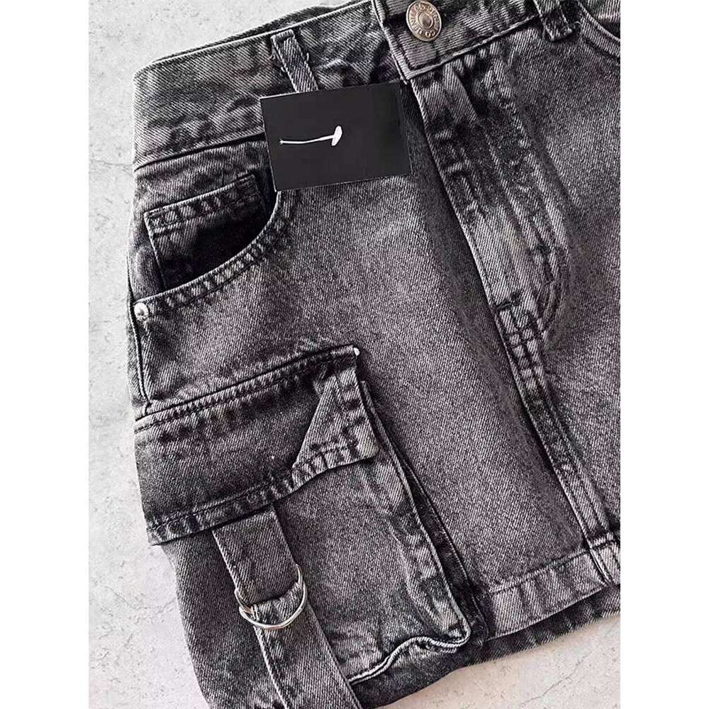 Haruku Denim Plaid Skirt Women Sexy Multiple Pockets Mini Skirts Vintage Y2K New Fashion 2025 Lady Casual Versatile Streetwear