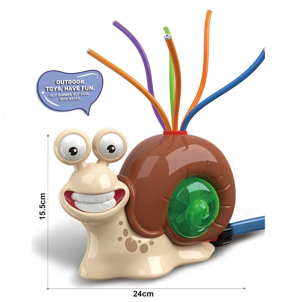 Water Spray Outdoor Toy Snail Sprinkler Backyard Garden Water Toys Summer Yard Cartoon Splash Sprinkler Baby Bath Toy for Kids 250624