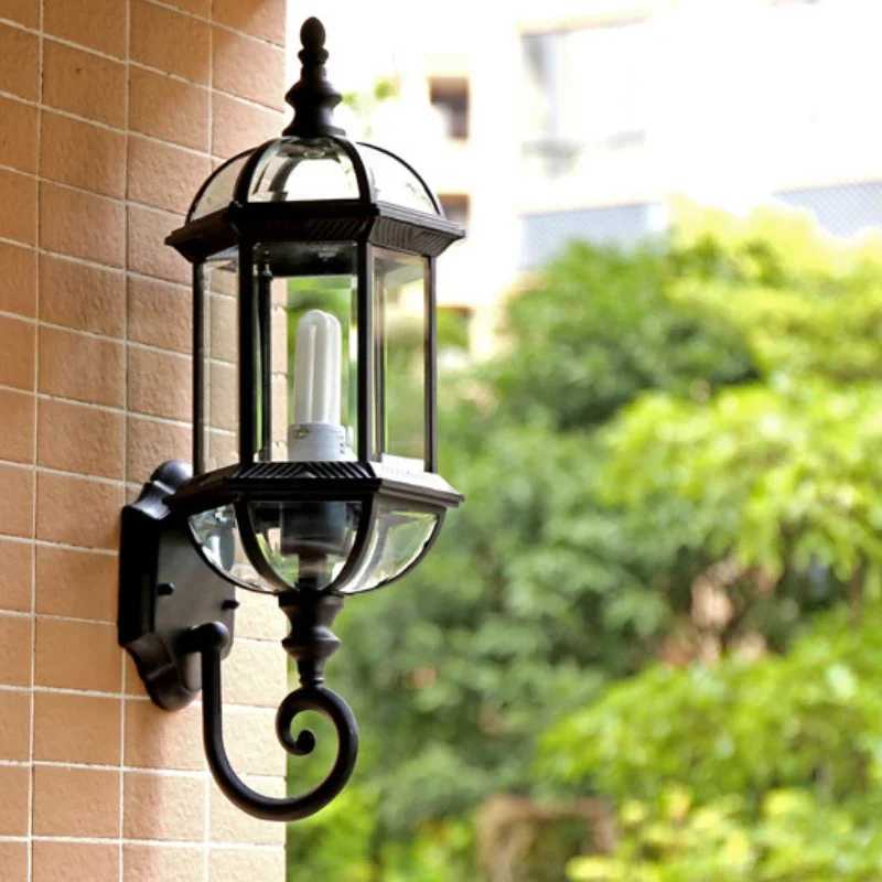 Retro Outdoor Wall Light Villa Garden Porch Wall Waterproof Lighting Courtyard Outside Facade Wall Lighting Porch Garden XJ250624