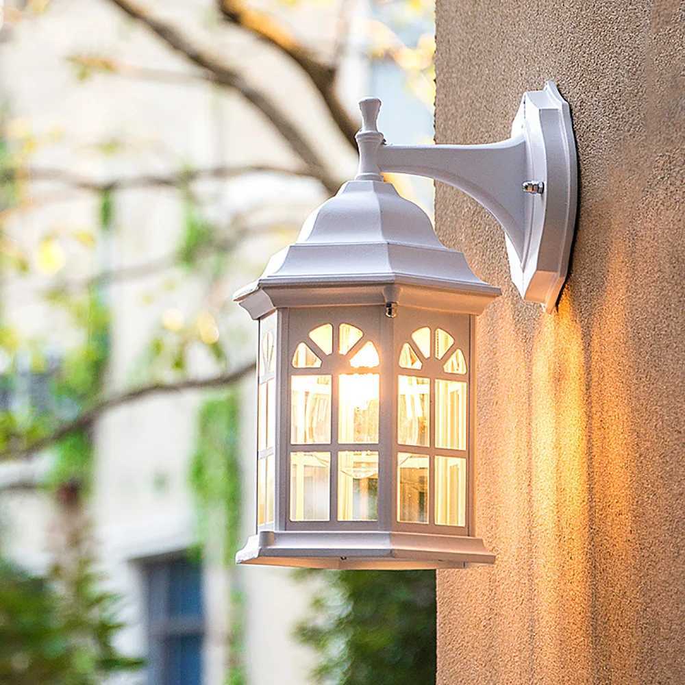 European Style Retro LED Wall Light Waterproof Garden Outdoor Sconce Lamp Vintage Porch Lamp E27 Lighting XJ250624