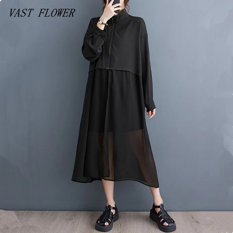 long sleeve oversized vintage casual loose long autumn summer spring trench coat for women clothes Outerwear 250625