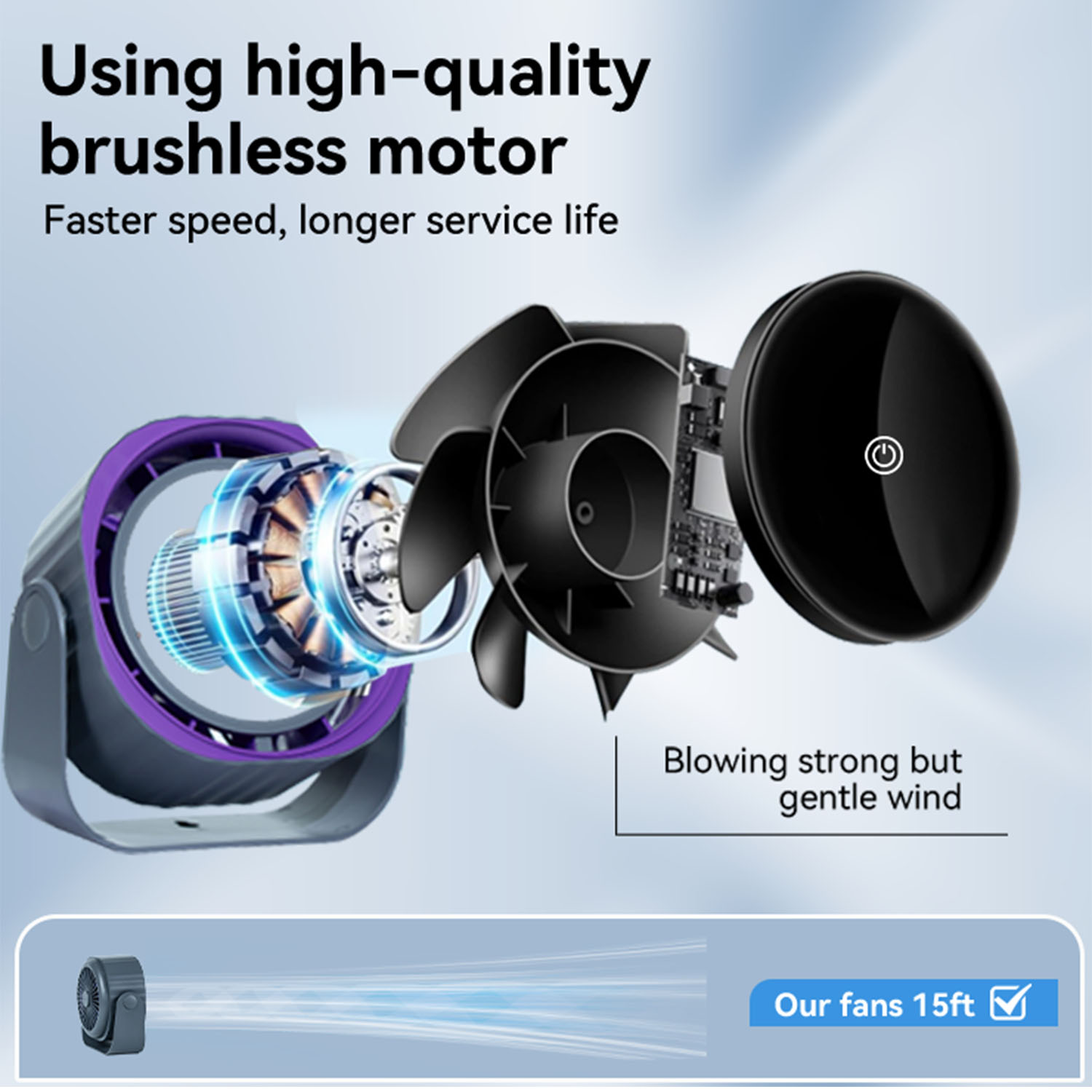 Portable handheld outdoor office desktop circulation fan m12