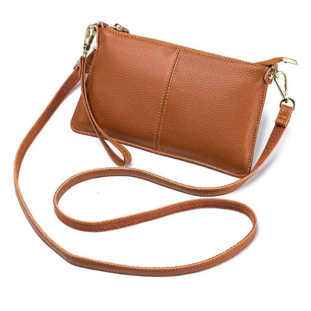 Women's Genuine Leather Crossbody Bag Shoulder Bags Designer Handbag Female Solid Color Messenger Tote Sac