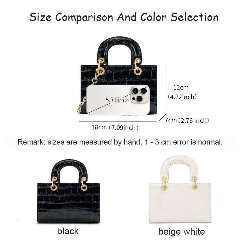 Luxurious Design Bags Women's Crocodile Texture Mini Handbag Girls Single Shoulder Crossbody Bag for Daily Use Commuting Ladies Stylish Messenger