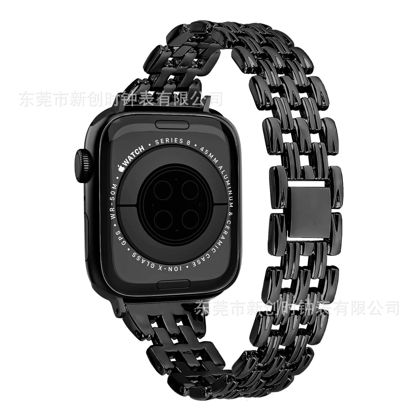 Luxury Premium Fashion Designer Metal Rhinestone Women's Watch Band for Apple Watch Series 1-10