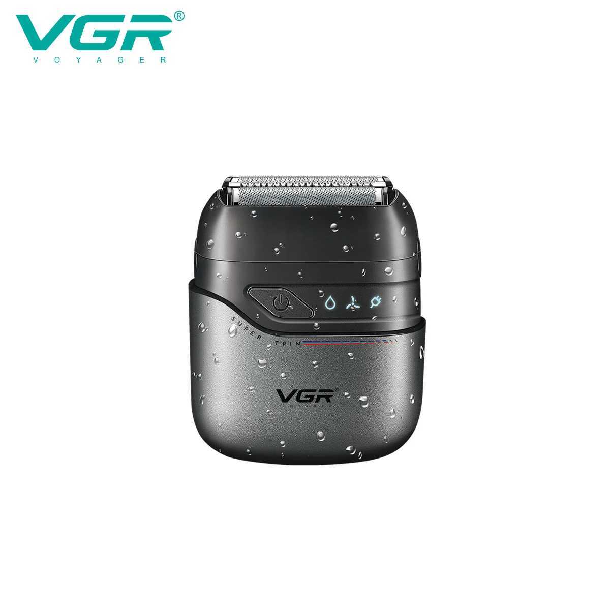 VGR Mini Double Head Shaver Reciprocating Head Mens Shaver Apply to Face Scrapes White Hair Cleaning and Trimmer V-379 W250625