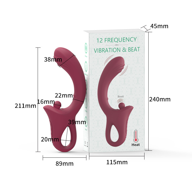 Adult Sex Toys Liquid Silicone Vibrator for Women Masturbation Patting Massage Device Heating Stick