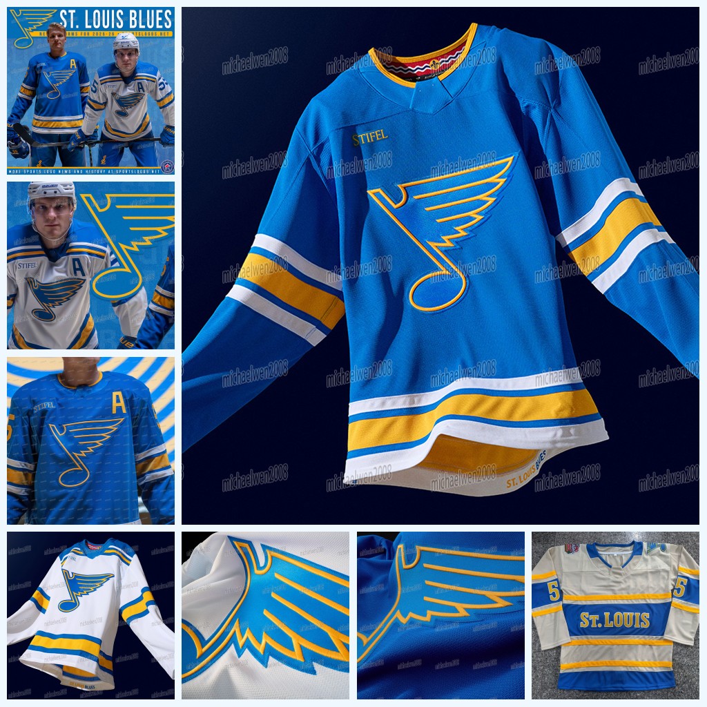 St. Louiss Blues 2025 26 NEW Hockey Jersey Brayden Schenn Jake Neighbour Kyrou Robert Thomas Oskar Sundqvist Zack Bolduc Pavel Buchnevich Colton Parayko Binnington