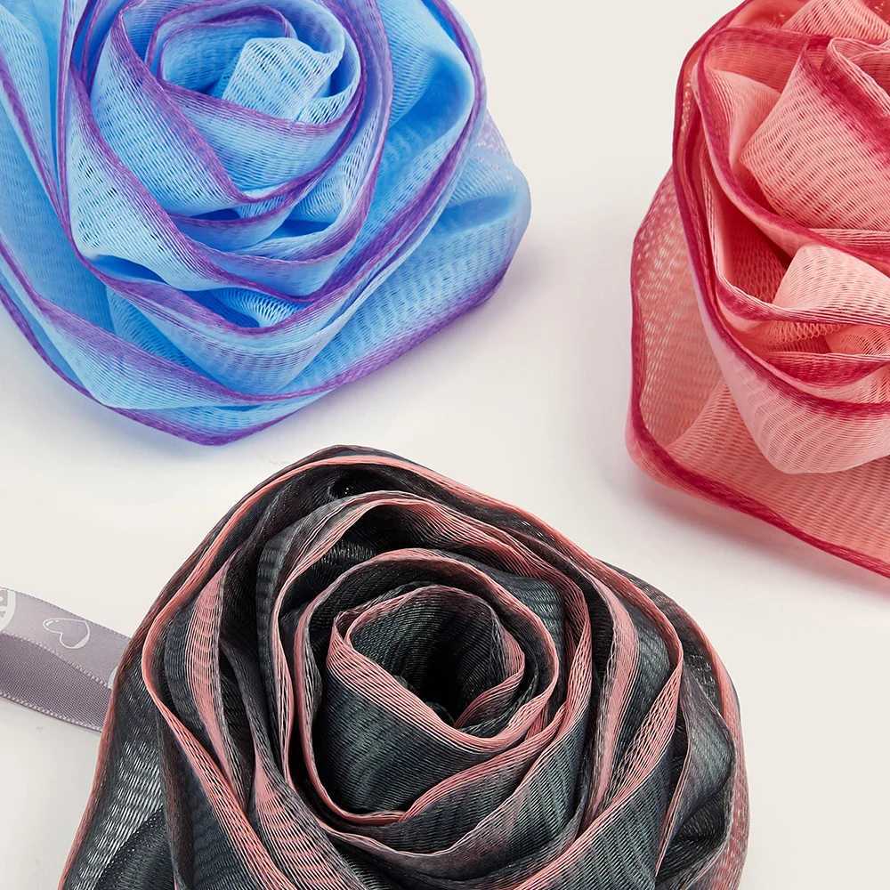 Bath Ball Sponge Bath Artifact Massage Ball Bath Exfoliating Body Scrubber Foaming Rich Two Color Bath Flower Bathroom Supplies R250625