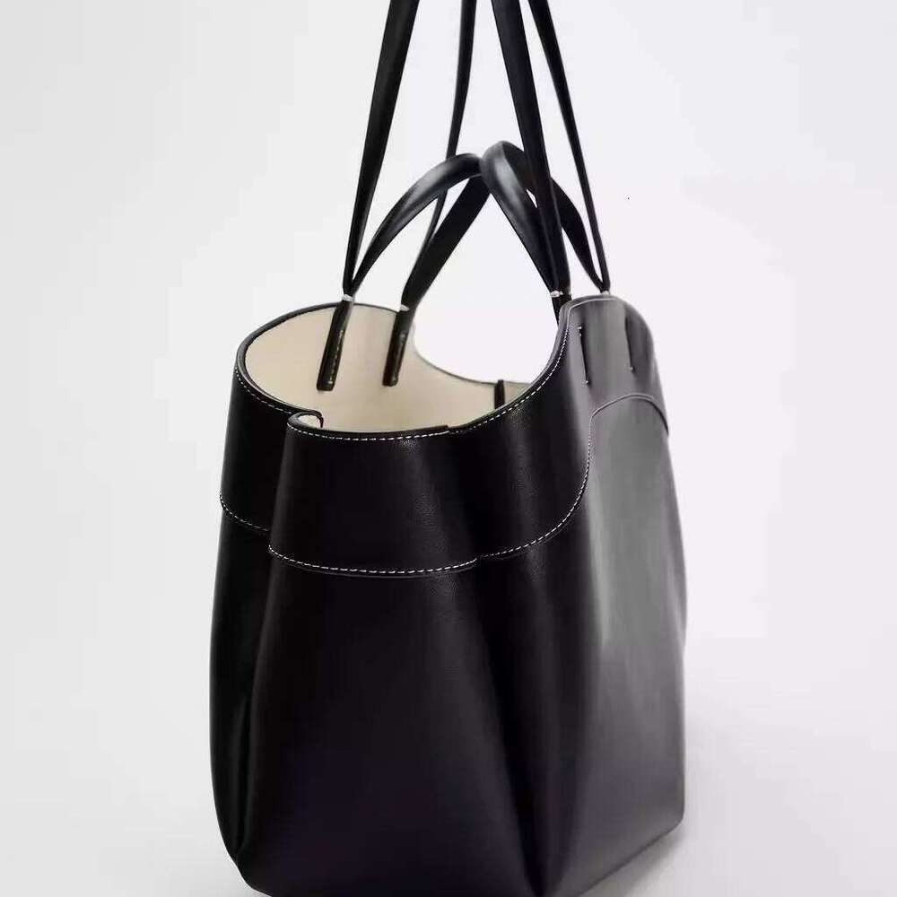 Canvas Splicing PU Tote Bags For Women Designer Handbag Purse 2024 New Fashion Large Capacity Commuting Shopping Shoulder