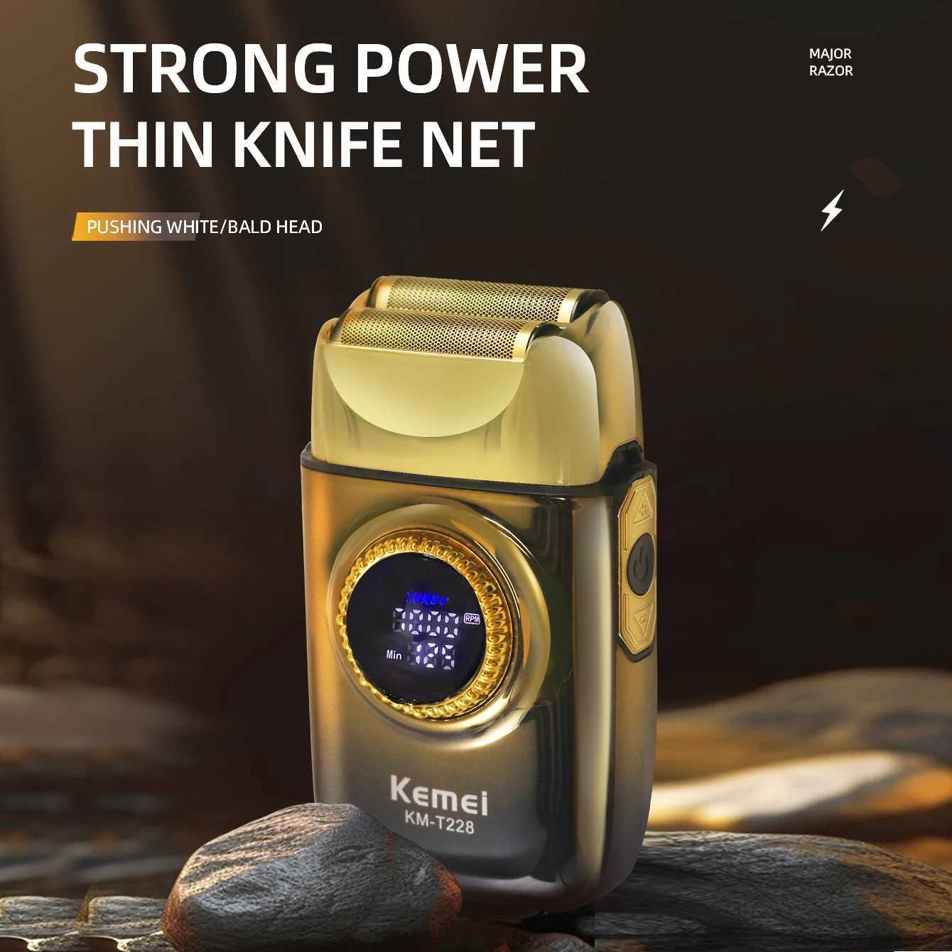 Kemei Electric Shaver Professional Razor 7500 RPM Shaver Reciprocating Beard Trimmer Hair Trimmer Metal Foil Shaver for Men W250625