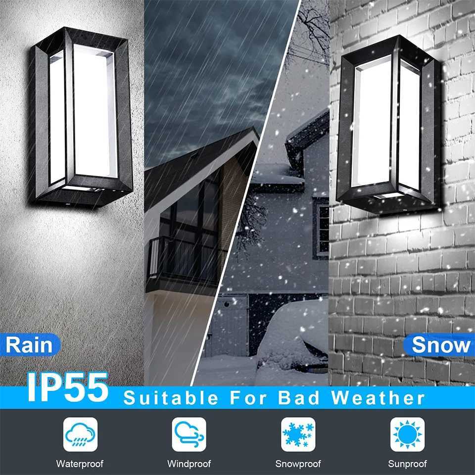 LED Wall Lamp Outdoor Lamp Presence Sensor Lamp Waterproof AC85-265V 16/30W Wall Light Garden Porch Balcony For Home Accessories XJ250624