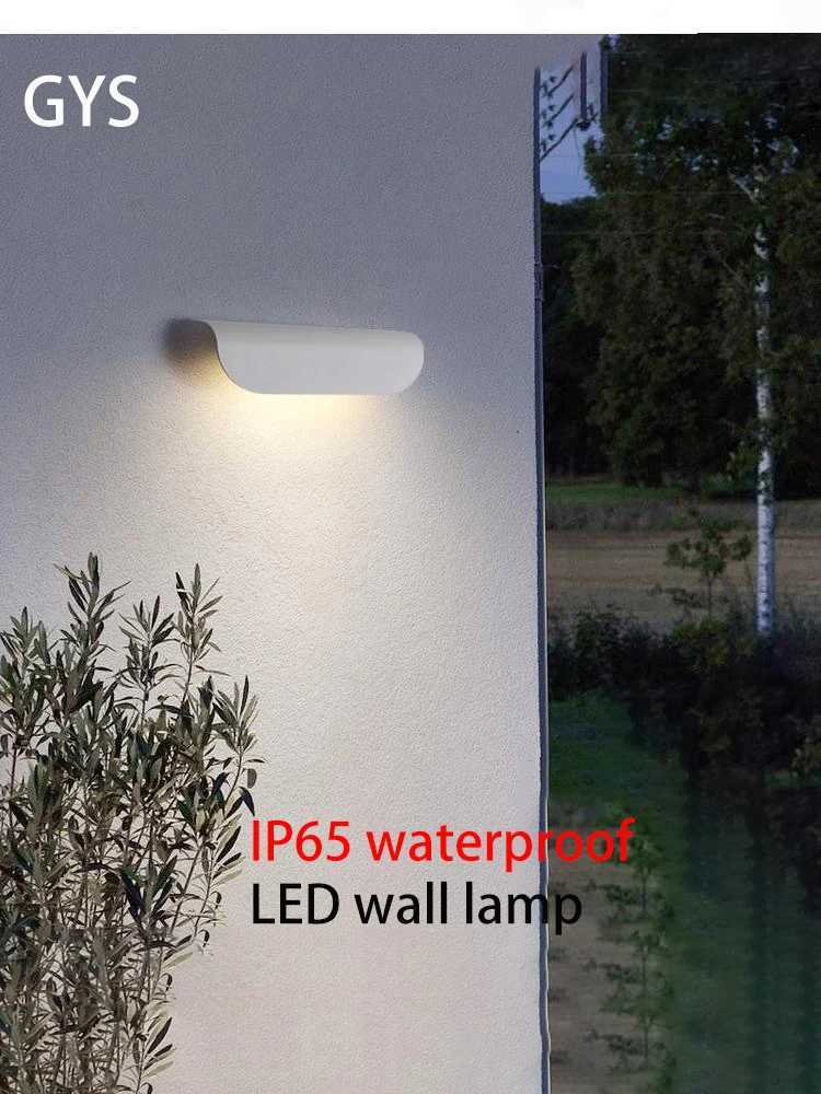 GYS LED Wall Lamp IP65 Waterproof Outdoor Light White Black Garden Lighting Courtyard Balcony Villa Exterior Lights Fixture XJ250624