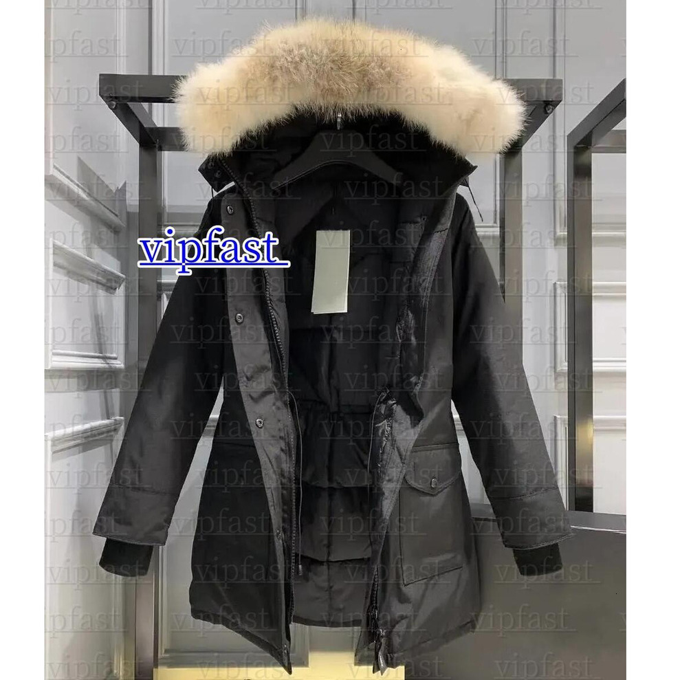 Designer Womens Down Jacket Fashion Thickened windproof Long Coat Large Pocket Fur Collar Thermal Top Female autumn and winter Large Clothing Coats 01