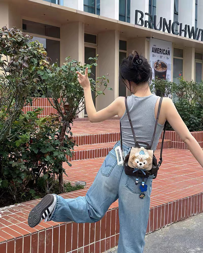 High quality brand new high-quality free designer bag cute backpack new style multifunctional brown mini fashion doll backpack new free designer bag