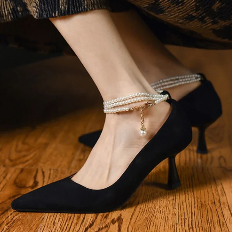 Sandals Green Women High Heels Shoes Retro Pointed Toe Sexy Pumps Summer Wedding Women Shoes Stilettos Zapatos 250624