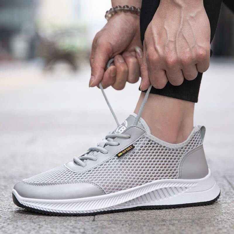 Large Men's Sports Summer Breathable Comfortable Running Thin Student Single Mesh Casual Shoes