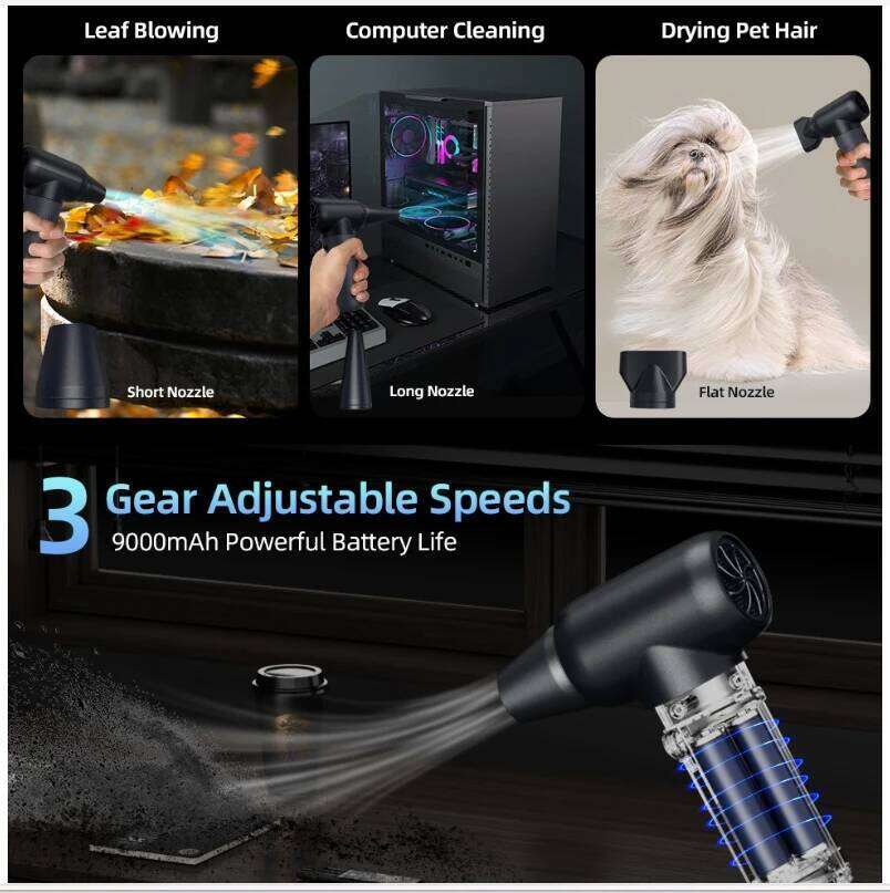 1pcs Hair dryer turbofan mini camping outdoor handheld brushless high-speed blower jet fan