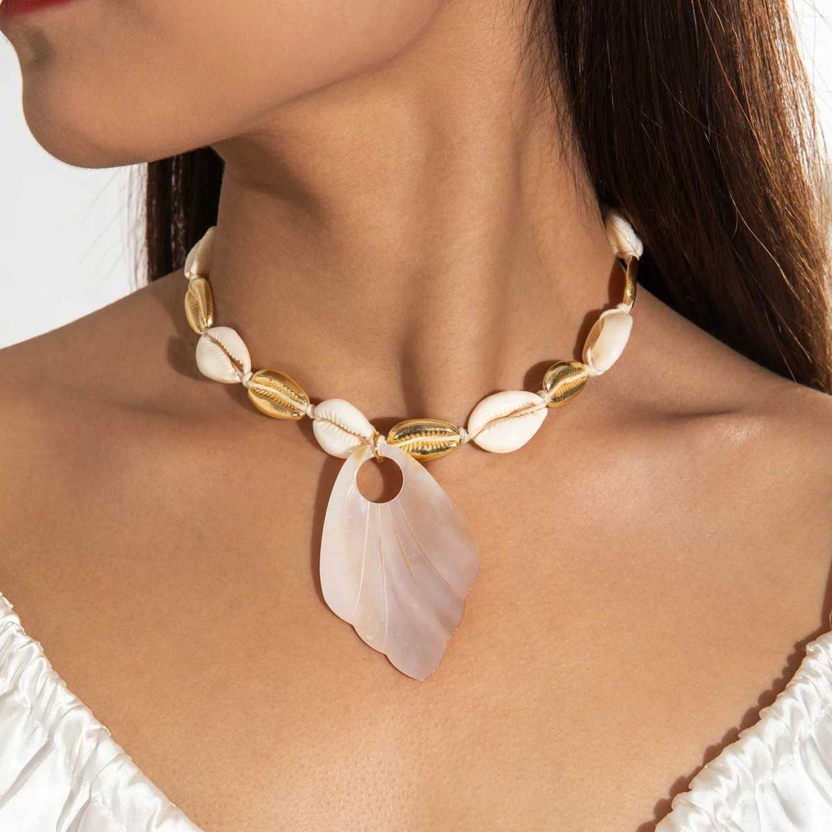 Tocona Bohemian Conch Beaded Starfish Personality Pendant Necklace Suitable For Womens Summer Beach Party Accessories Gifts V250625