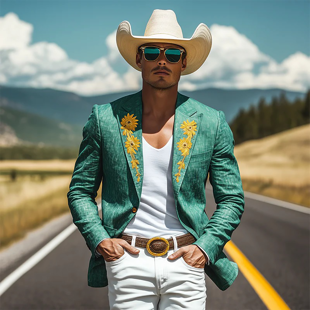 Modern Men Suits Tailor-Made 2 Pieces Set Appliques Peaked Lapel Flowers Jacket Blazer One-Button Groom Customized Coat Pants Plus Size