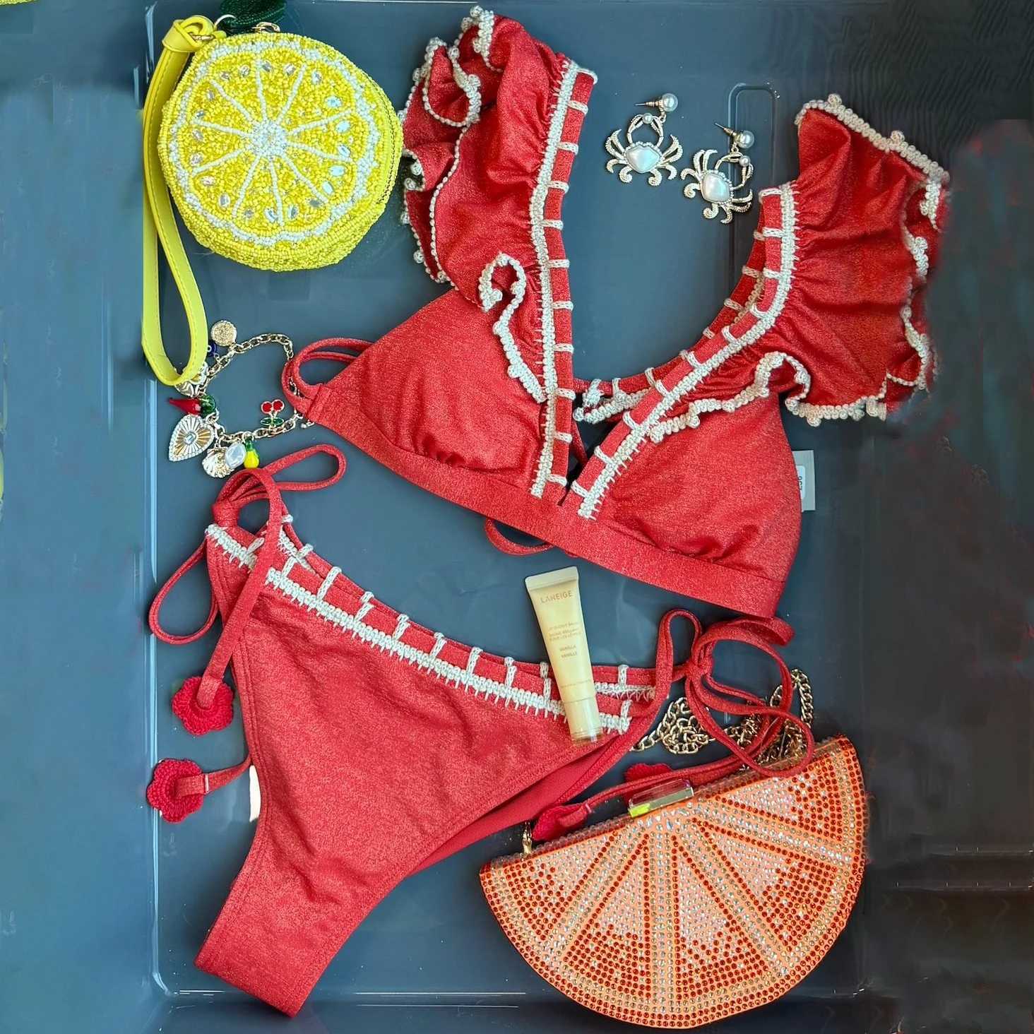 2025 Bandeau Bikini Women Sexy Bikini Push Up Swimsuit Female Swimwear Floral Printed Swim Suit Halter Bathing Suit Beachwear XJ250624