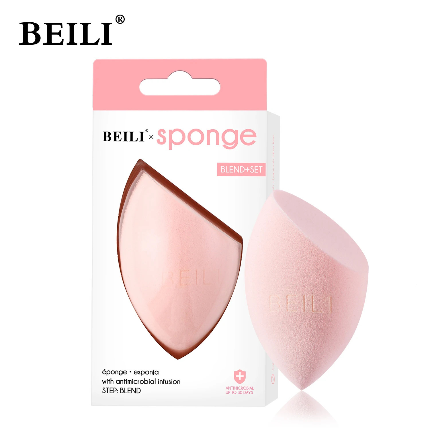 BEILI Pure Beauty Makeup Sponge Powder Puff For Lquid Cream Foundation Concealer with Box Women Soft Facial Cosmetics Tool 250625