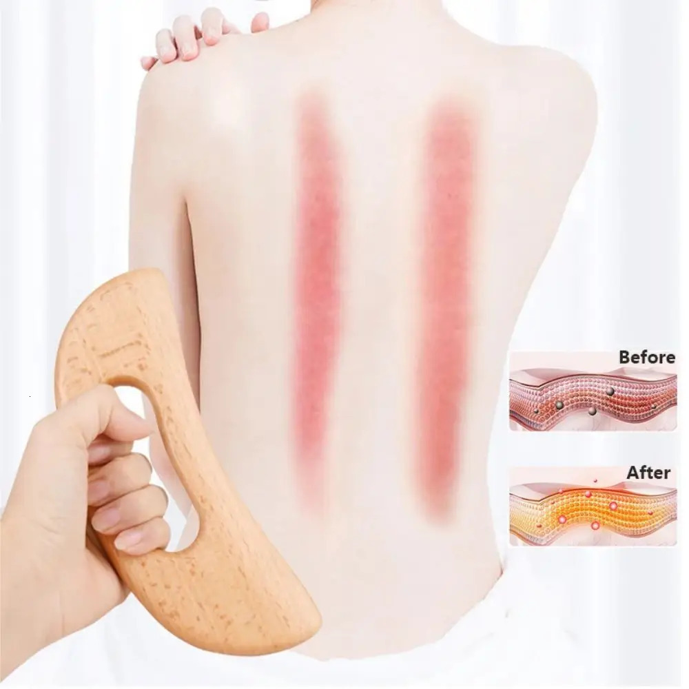 Wooden Gua Sha Tool Scraping Board Massage Tool Slimming Guasha Massage Board Gua Sha Scraper Body Massage Therapy Tool 250619