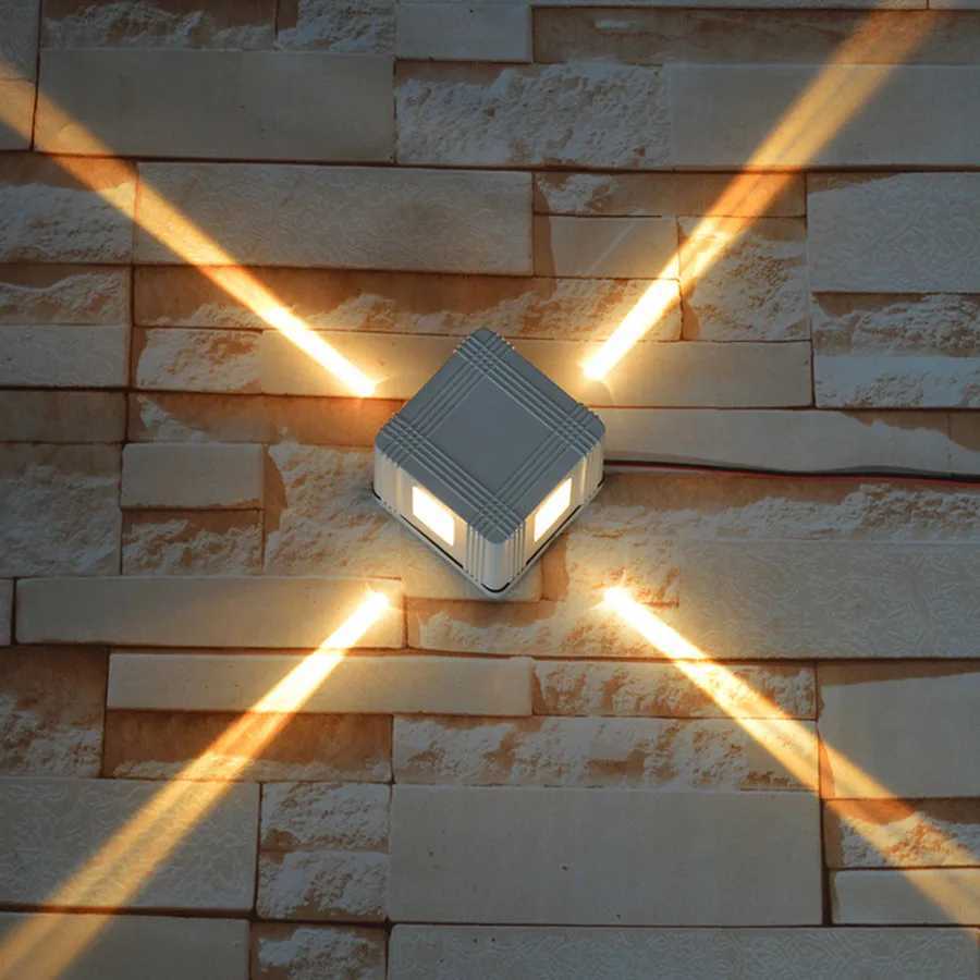 Modern Minimalist Creative LED Wall Lamp Black Square Wash Wall Sopt Light For Bar KTV Background Wall Decoration Beam LampXJ250624