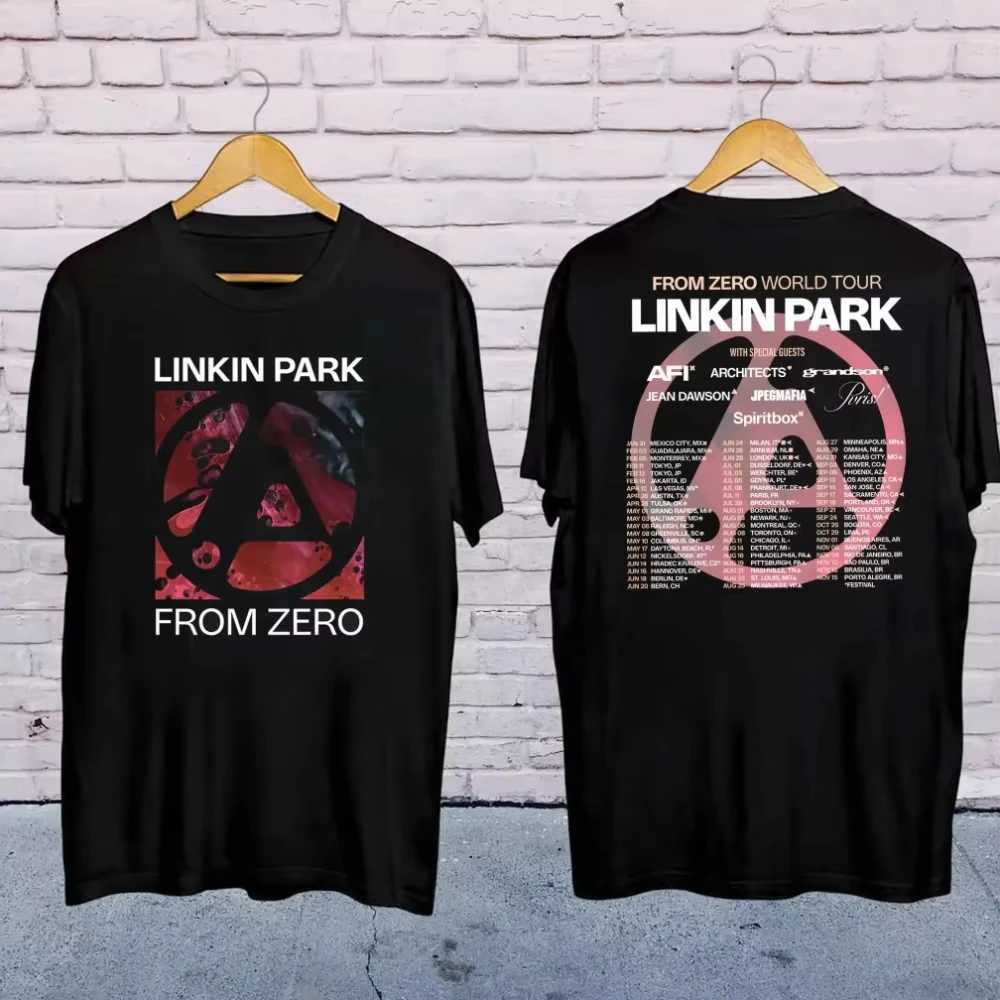 2025 Fashion Official Mens Linkin-Park From Zero World Tour T-Shirt Women Harajuku O-Neck Short Sleeve Pop Music Shirt Fan Gift XJ250625