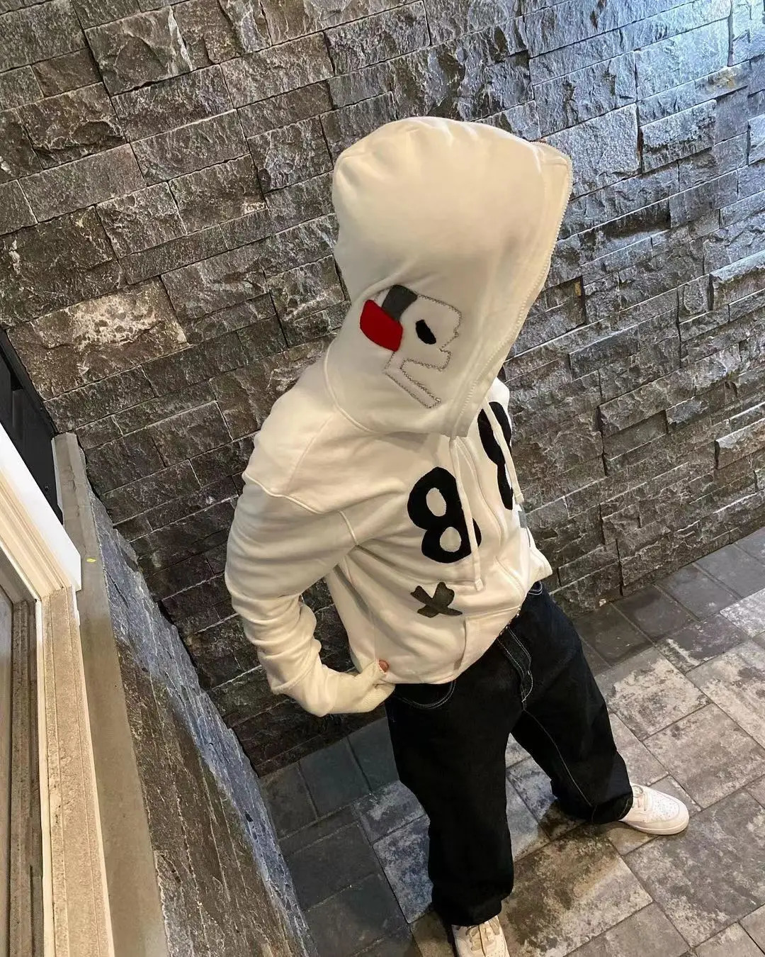 Y2K Full Zip Up Hoodie Women Men Skeleton Skull Gothic Grunge Oversized Aesthetic Sweatshirts Emo Alt Jacket 250618