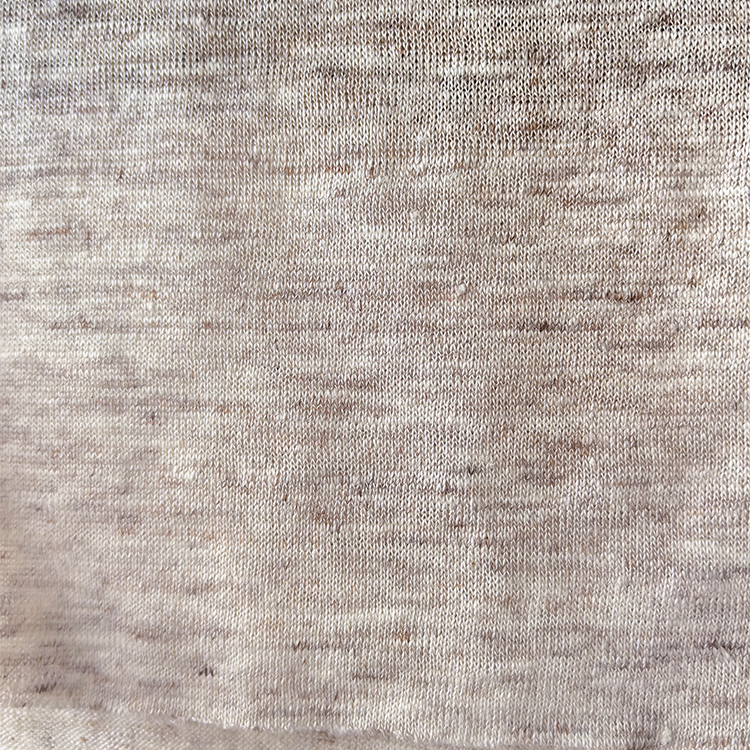 pure linen knitted single jersey fabric