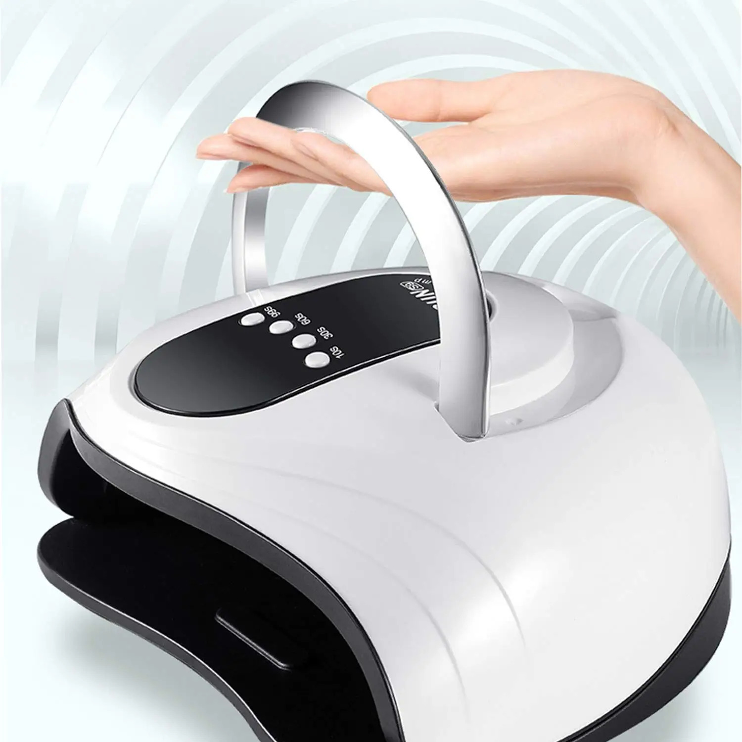 UV Gel Nail Lamp 120W LED Nail Light Fast Dryer for Gel Polish Curing with 4 Timers Portable Handle Large Space Automatic Sensor 250625