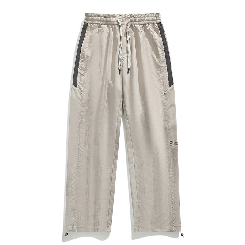 Men's casual trousers; summer lightweight loose straight-leg casual trousers; men's waterproof assault trousers; wide-leg trousers for men