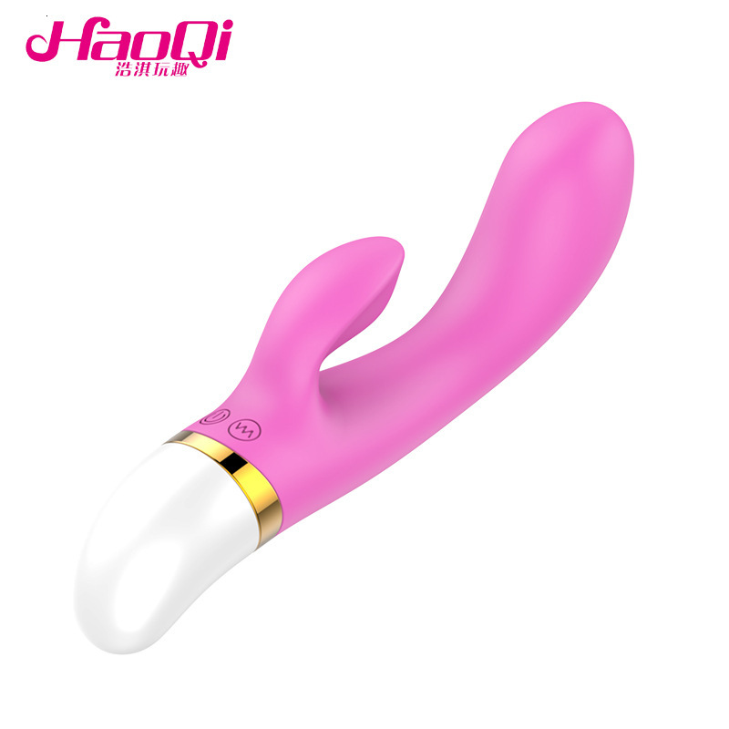 Haoqi Fun Adult Toys Silicone Dual-Head Vibrator Female Masturbator Sex Toy Massager