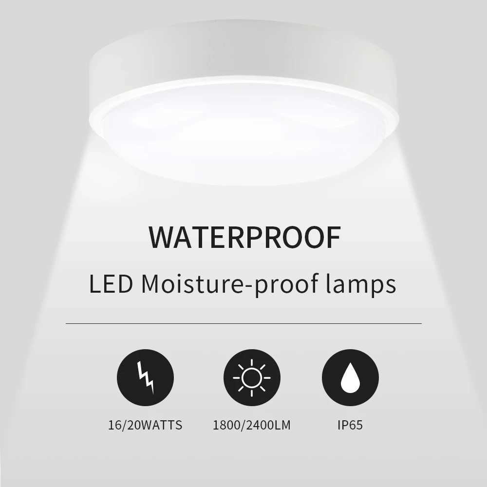 16W 20W Outdoor LED Wall Lamp Garden Porch Surface Mounted Oval Sconce Lighting Bathroom Moistureproof Ceiling Light 110V 220V XJ250624