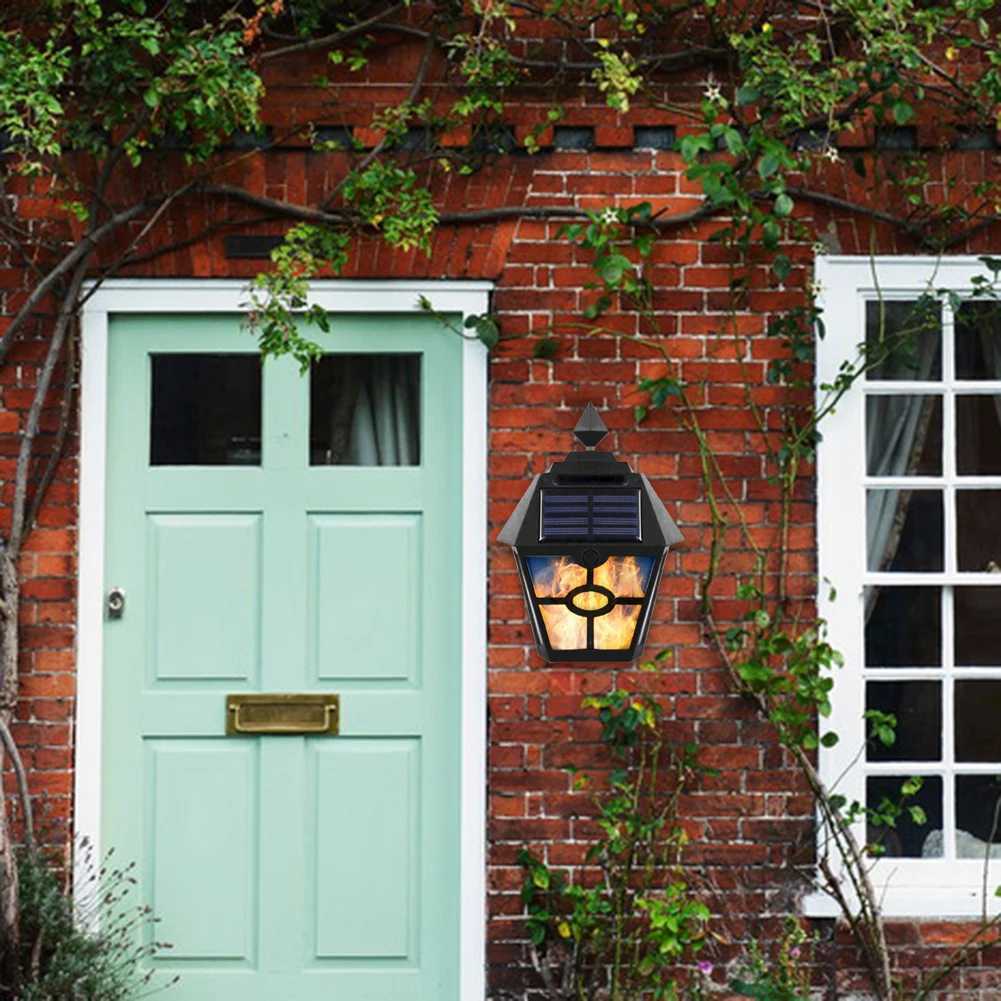 Waterproof Solar Lights Flame Torch LED Lamp Yard Art Light Garden Decoration Wall Waterproof Emergency Street Security LampXJ250624