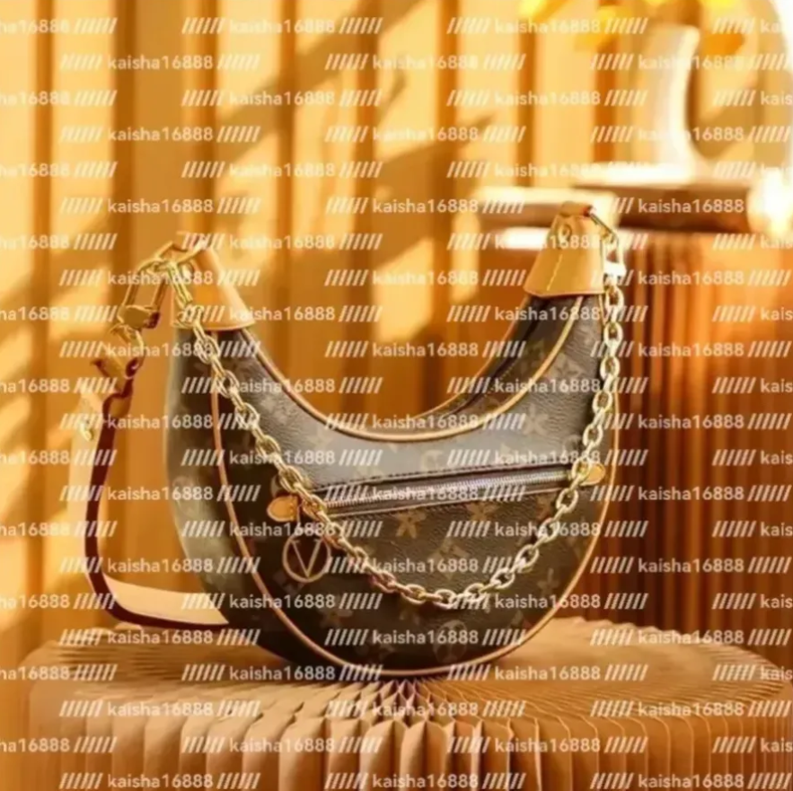 Loop Croissant bag shoulder hobo designer Purse M81098 Cosmetic half-moon baguette underarm Handbag crossbody Metal Chain Collection Women size 23X7X1