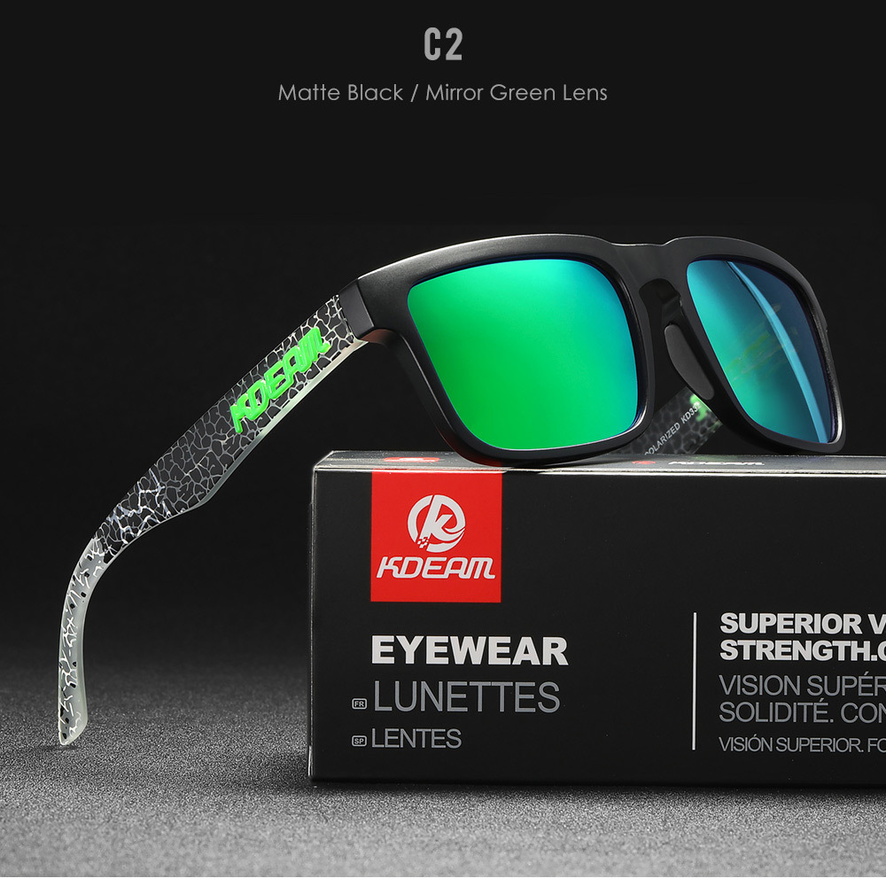 Fresh Colors Polarized Sunglasses Men Women Top Square Unisex Sun Glasses With Orange Box Category 241223